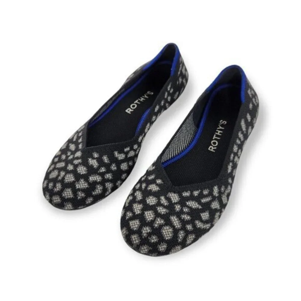 Rothy's Charcoal Kitten Flat Ballet Shoes Womens 6.5 Rare Discontinued‎